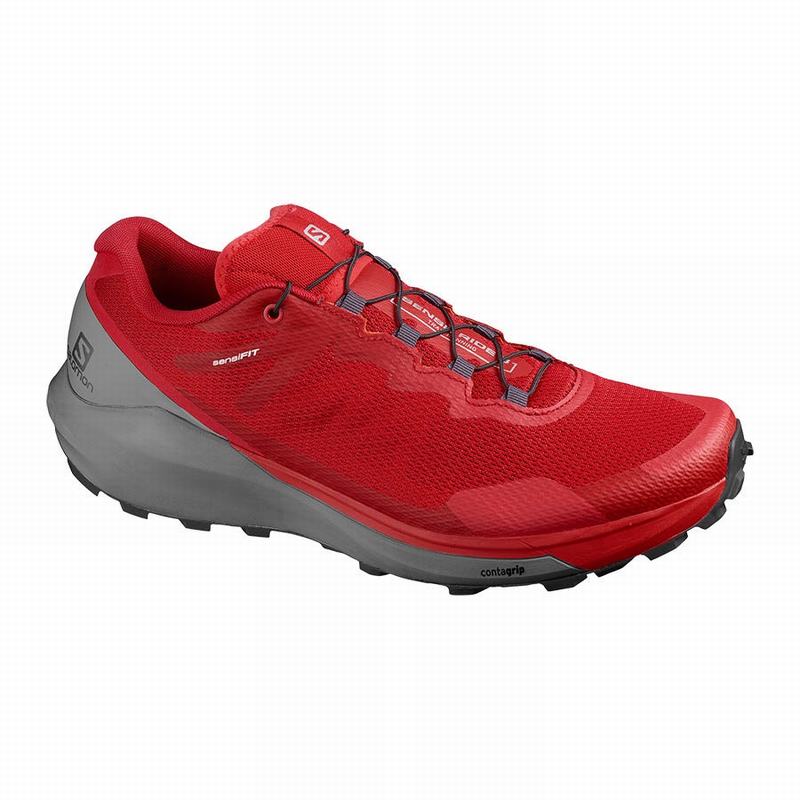 Salomon Israel SENSE RIDE 3 - Mens Running Shoes - Red (SGZW-78962)